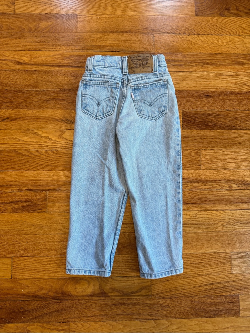 Little Levis Vintage Jeans 4 Slim 550 Light Wash Kids 18x15 Denim